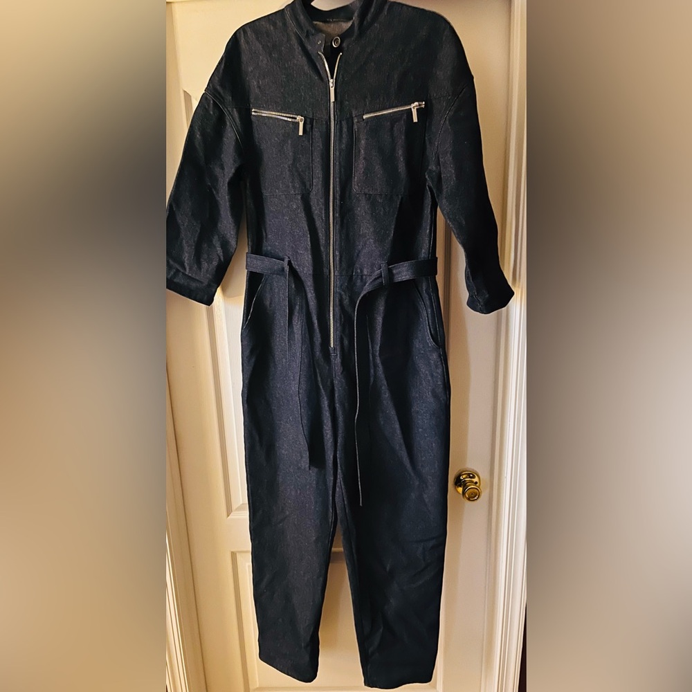 Armani Exchange Dark Blue Denim Jumpsuit